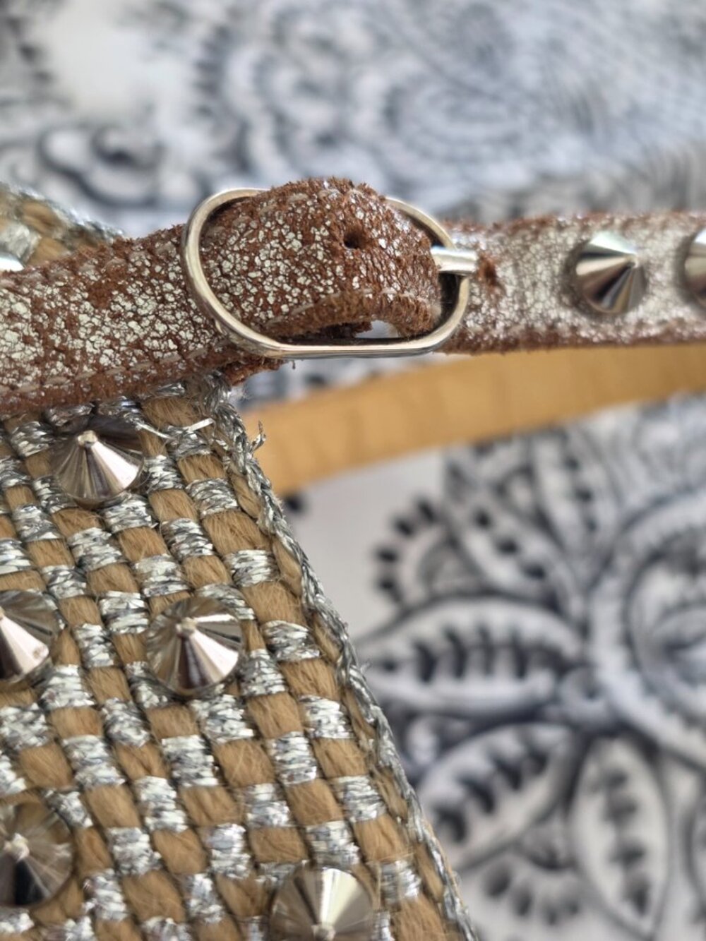 Christian Louboutin Cataclou Studded Espadrille Wedges size 7 - Picture 6 of 7